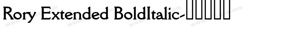 Rory Extended BoldItalic字体转换